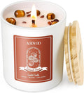 Nutmeg Beans Scented Candles for Women - Aromatherapy Candle with Crystals Inside, 7oz Soy Candles for Home Scented, product