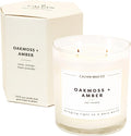 . Oakmoss & Amber 2 Wick Scented Candle - 37 Hour Burn - Luxury made from natural materials Soy Wax Candles, product image