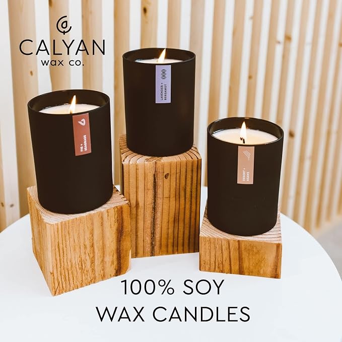 . Oakmoss & Amber Scented Candle - 75 Hour Burn - Luxury made from natural materials Soy Wax Candles, alternate product view