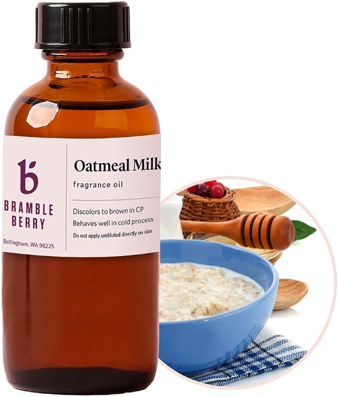 Oatmeal Milk and Honey Fragrance Oil 2 oz | Warm Sweet Scent for Soap Making, Candle Making, product image
