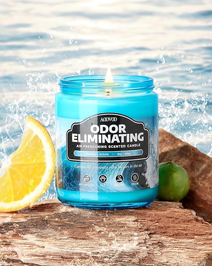 Ocean 2 Pack Odor Eliminating Highly Fragranced Candle - Eliminates Pet, Smoke, Food and Other Smells Quickly, alternate