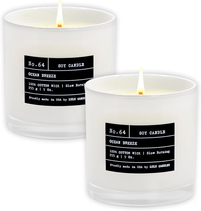 | Ocean Breeze | Luxury Scented Soy Jar Candle | Hand Poured in The USA | Highly Scented & Long Lasting (9 Oz., alternate