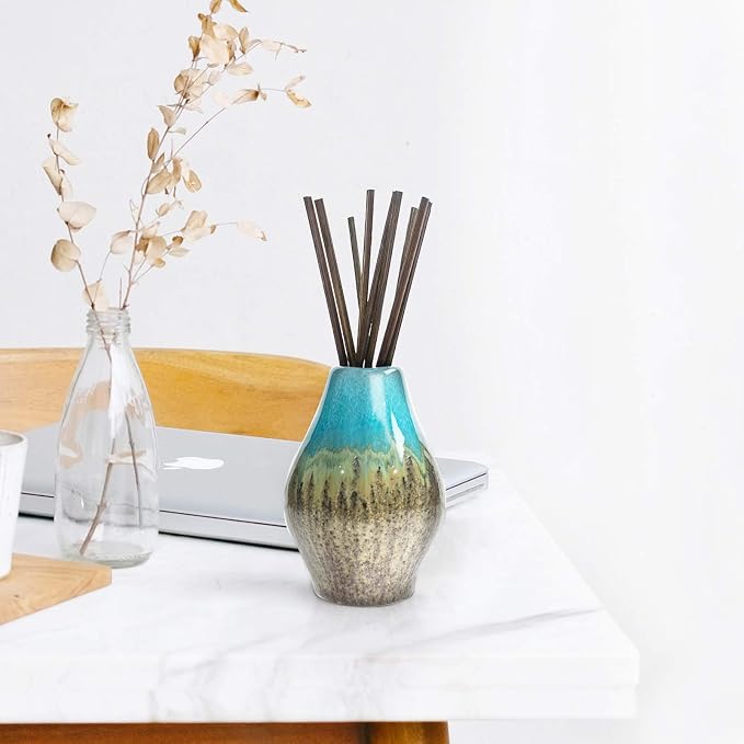 Ocean Mist Reed Diffuser Set, Bathroom Diffuser, Reed Diffuser with Aromatherapy Oil Refill - Elegant Home Fragrance Gift for