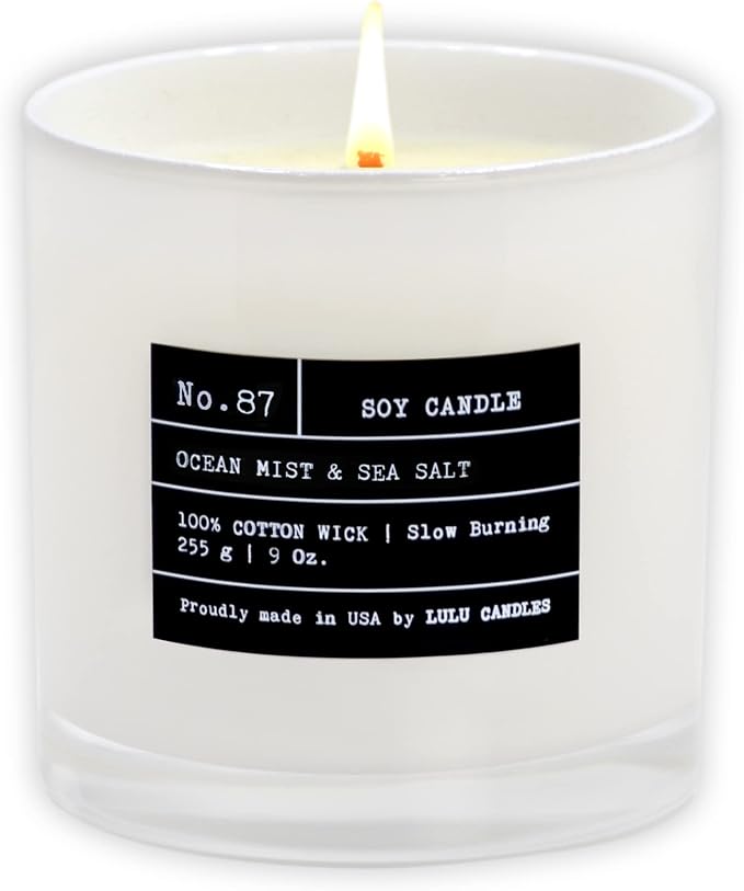 | Ocean Mist & Sea Salt | Luxury Scented Soy Jar Candle | Hand Poured in The USA | Highly Scented & Long, product image