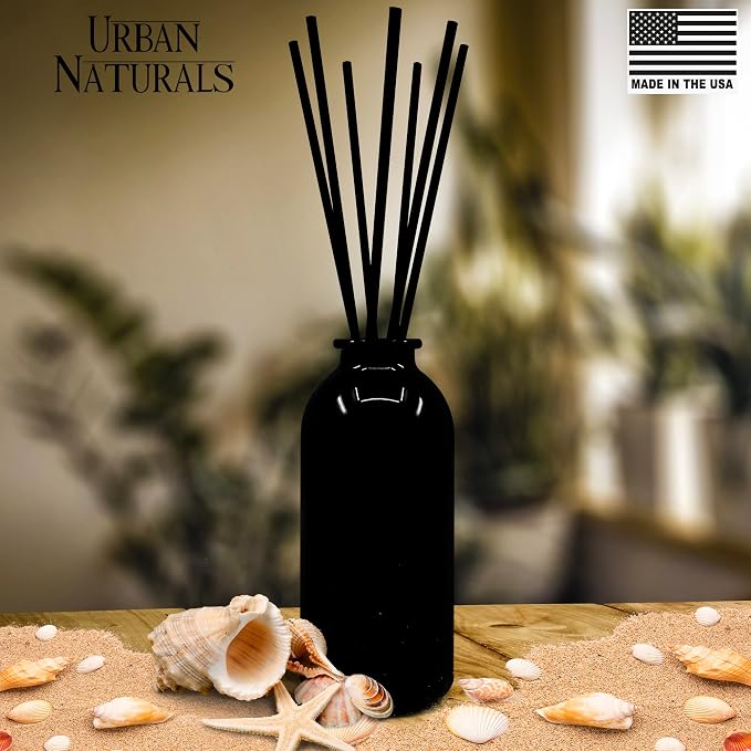 Ocean Mist & Sea Salt Reed Diffuser Set | Made with Essential Oils & Real Botanicals | Decorative Air Freshener for Large