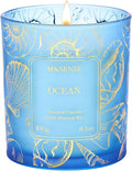 Ocean Scented Candles,Vegan Soy Candles,8.1oz 42-Hour Slow Burning Time,No Toxin Subtle Scented Home Fragrance for Summer