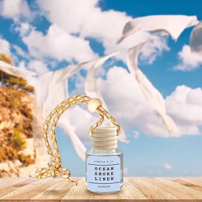 Ocean Shore Linen, Car Air Hanging Essential Oil, Car Air Freshener Diffuser, Long Lasting Essential Oils, alternate product