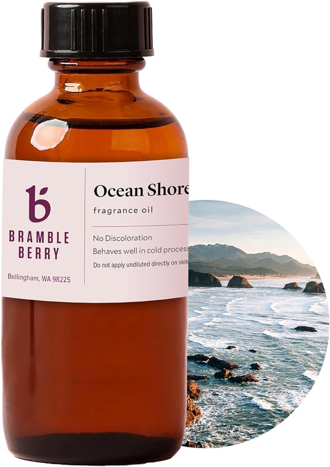 Ocean Shores Fragrance Oil 2 oz | Fresh Coastal Scent for Soap Making, Candles, Lotion, product image