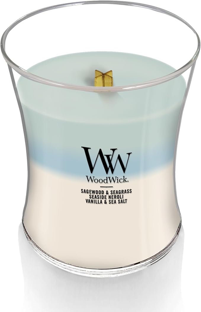 Oceanic Trilogy Gifts for Women and Men, 9.7 oz Medium Hourglass Trilogy Candle with Crackling Wick, alternate product view 4
