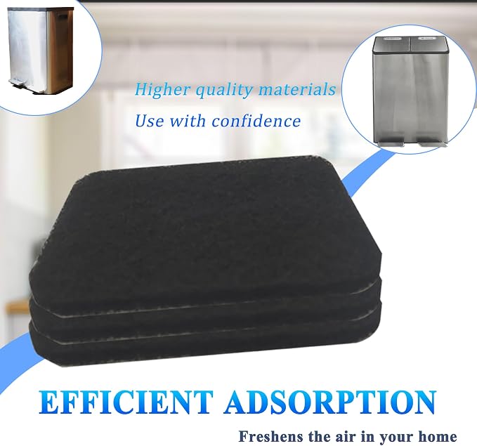 Odor Absorbing Filter Refills for SIMPLI-Magic Trash Can, Activated Charcoal Deodorizer Compatible with SIMPLI-Magic Garbage