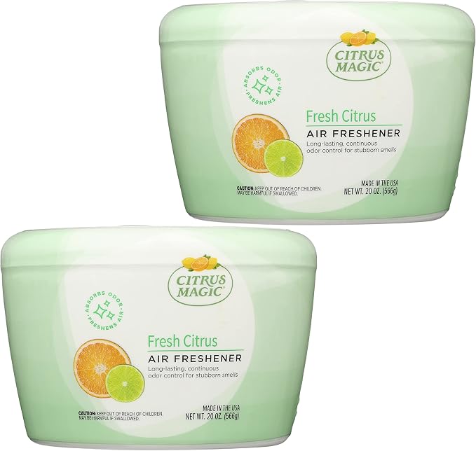 Odor Absorbing Solid Air Freshener, Fresh Citrus, 20-Ounce, Pack of 2 in Fresh Citrus.