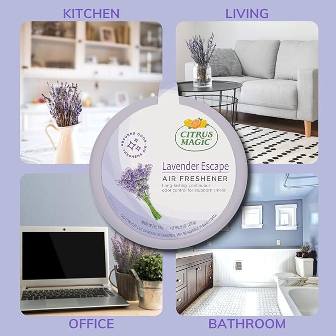 Odor Absorbing Solid Air Freshener, Lavender Escape, 8 Ounce (Pack of 3) 5 inches, alternate product view 4