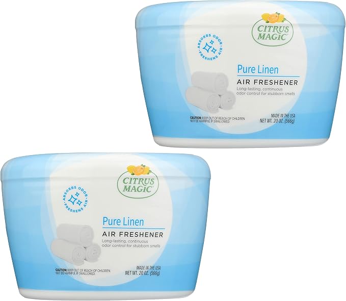 Odor Absorbing Solid Air Freshener, Pure Linen, 20-Ounce, Pack of 2 in Pure Linen.