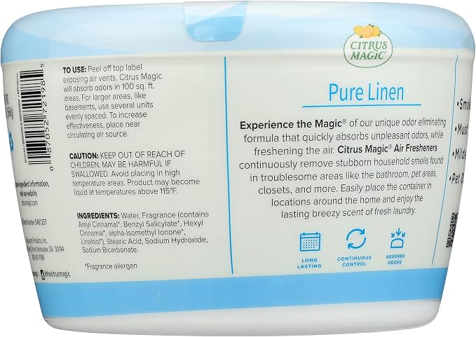 Odor Absorbing Solid Air Freshener, Pure Linen, 20-Ounce, Pack of 2 in Pure Linen., alternate view 2
