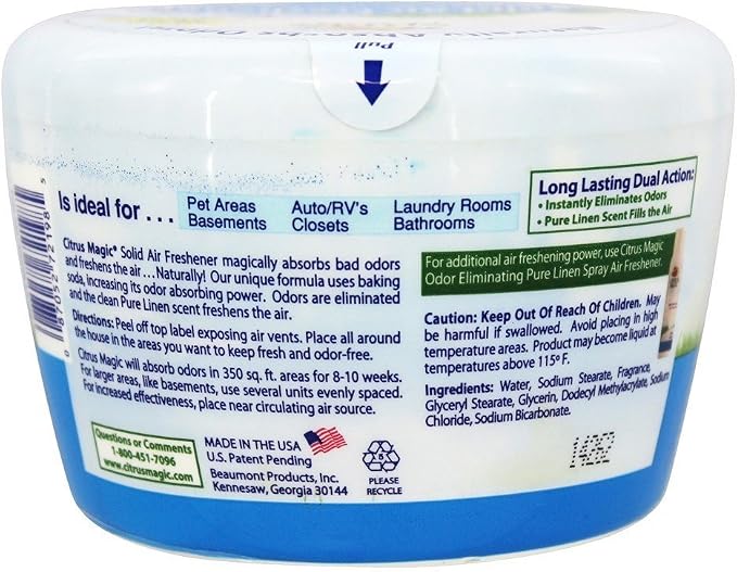 Odor Absorbing Solid Air Freshener, Pure Linen, 20-Ounce in Pure Linen., alternate view 2