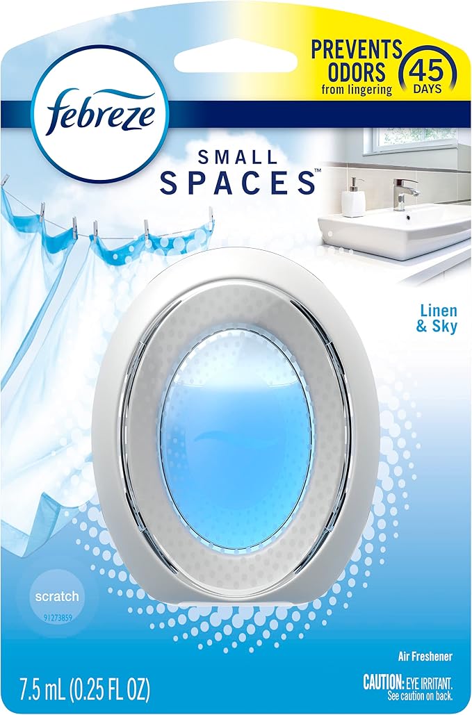 Odor-Fighting SMALL SPACES Air Freshener, Linen & Sky, 1 count 1 count 6.45 inches Blue, alternate product view 3