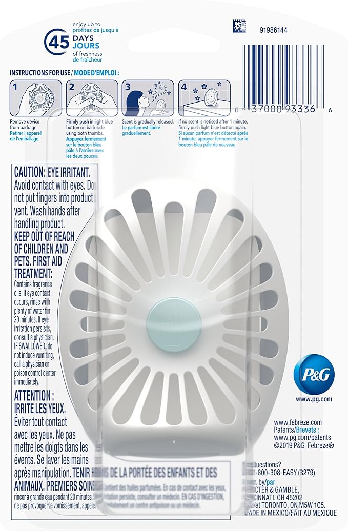 Odor-Fighting SMALL SPACES Air Freshener, Linen & Sky, 1 count 1 count 6.45 inches Blue, alternate product view 5