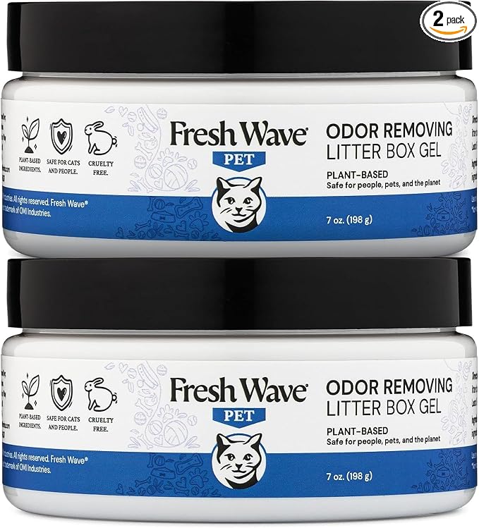Odor Removing Litter Box Gel, 7 oz. |Pack of 2 | Safer Pet Odor Eliminator for Home and Litter Box Area in 7 oz