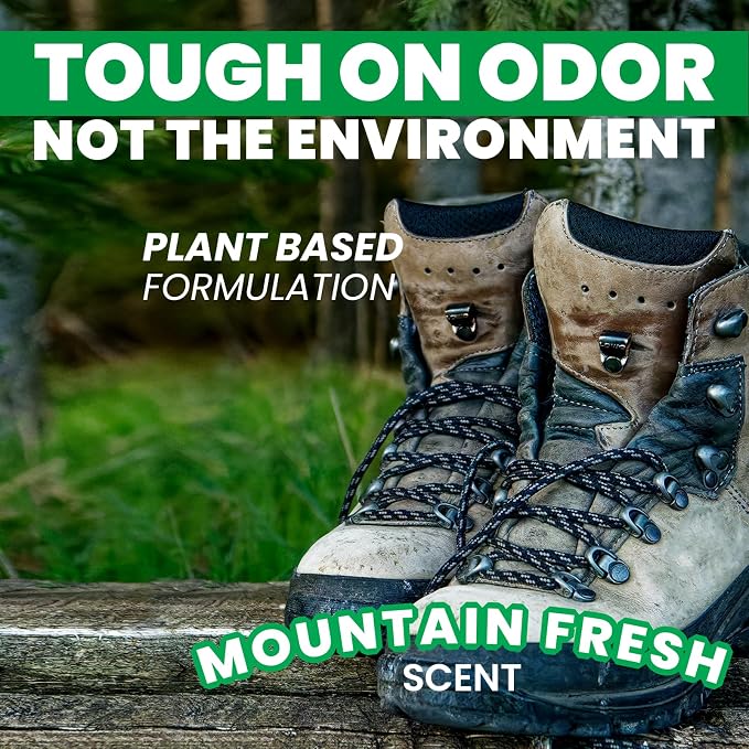 Odor Stomp Shoe Deodorizer 2-Pack Mountain Fresh- Proven & Powerful Enzyme Shoe Spray for Odor Elimination in All, alternate
