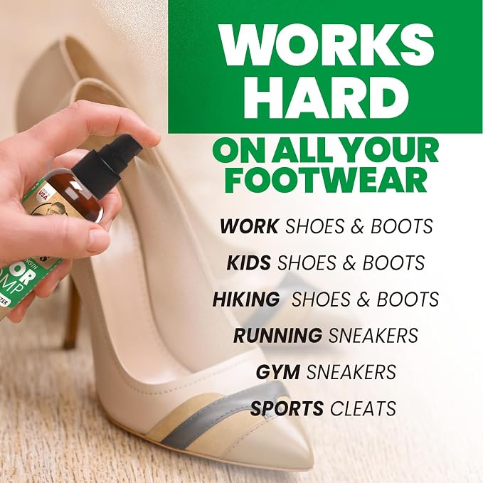 Odor Stomp Shoe Deodorizer 2-Pack Mountain Fresh- Proven & Powerful Enzyme Shoe Spray for Odor Elimination in All, alternate