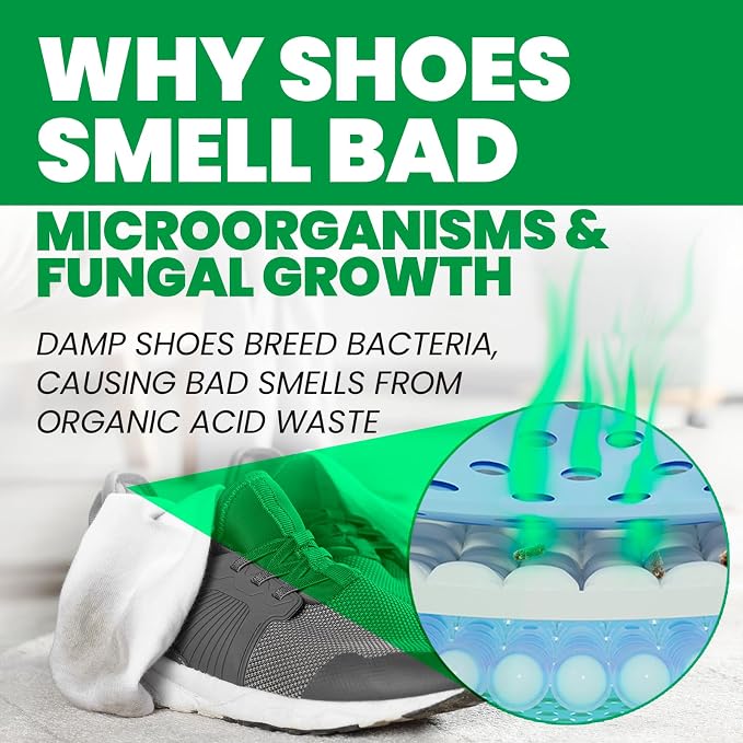 Odor Stomp Shoe Deodorizer 2-Pack Mountain Fresh- Proven & Powerful Enzyme Shoe Spray for Odor Elimination in All, alternate