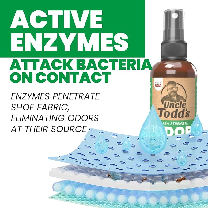 Odor Stomp Shoe Deodorizer 2-Pack Mountain Fresh- Proven & Powerful Enzyme Shoe Spray for Odor Elimination in All, alternate