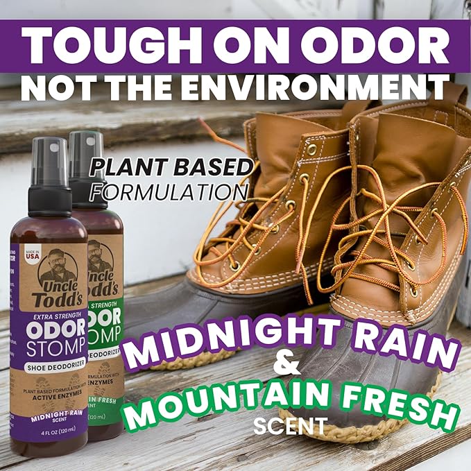 Odor Stomp Shoe Deodorizer 2-Pack - Proven & Powerful Enzyme Shoe Spray for Odor Elimination in All Footwear, alternate