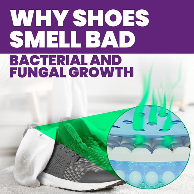 Odor Stomp Shoe Deodorizer 2-Pack - Proven & Powerful Enzyme Shoe Spray for Odor Elimination in All Footwear, alternate