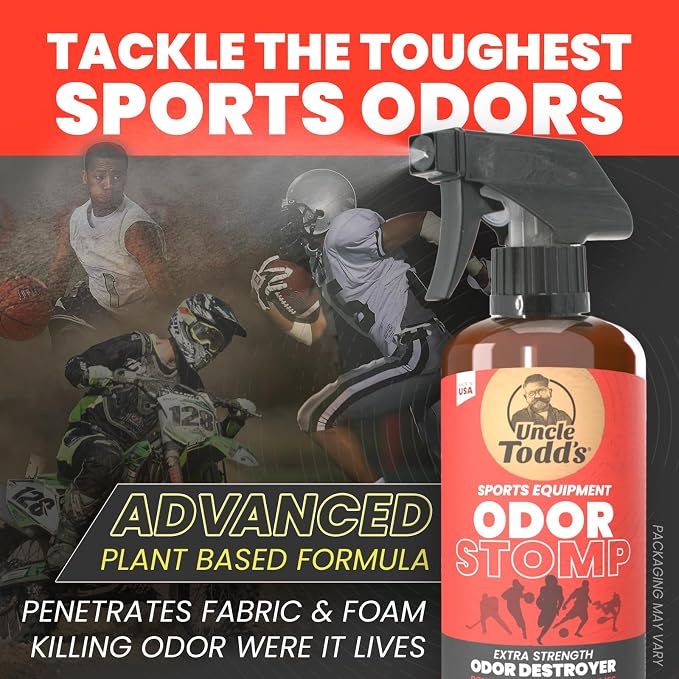 Odor Stomp Sports Equipment Odor Eliminator Spray - Extra Strength Enzyme-Powered Deodorizer for Football, alternate product