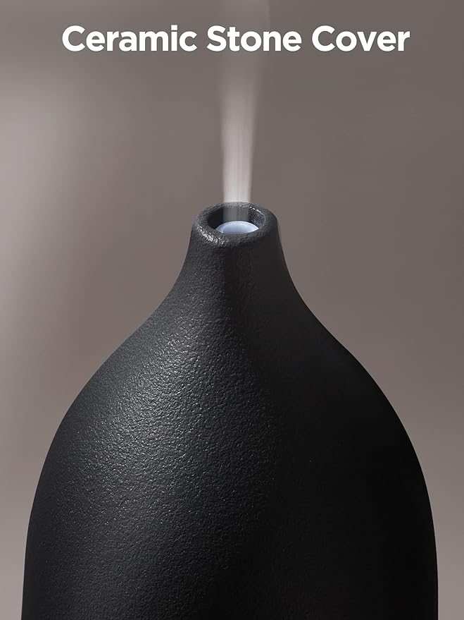 Oil Diffuser, 150ML Ceramic Diffuser for Essential Oils Handcrafted Aromatherapy Diffuser Ultrasonic Cool Mist Humidifier