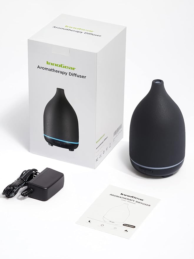 Oil Diffuser, 150ML Ceramic Diffuser for Essential Oils Handcrafted Aromatherapy Diffuser Ultrasonic Cool Mist Humidifier