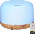 Oil Diffuser, 500ml Essential Oil Diffusers with 2 Mist Mode 4 Timers&7 Ambient Light Waterless Auto Off, Diffusers Large