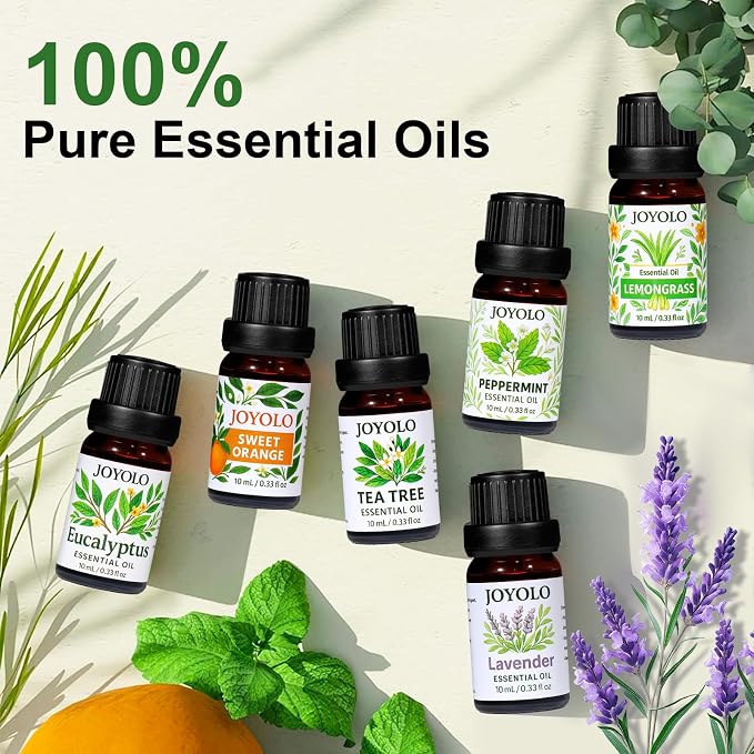 Oil Diffuser with Essential Oils Set, Aromatherapy Diffuser with 7 Color Lights and Auto Shut-Off, alternate product view 3