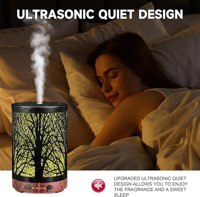 Oil Diffuser with Essential Oils Set, Aromatherapy Diffuser with 7 Color Lights and Auto Shut-Off, alternate product view 5