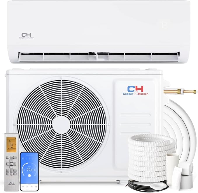 Olivia Series, 24,000 BTU, 230V, 21 SEER2, Single Zone Mini Split AC/Heating Ductless Inverter System, Including Installation