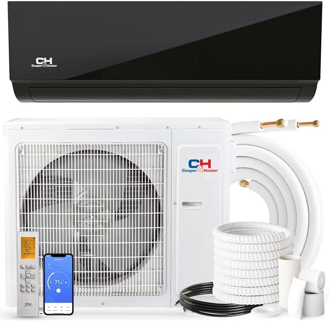 Olivia Series Midnight Edition, 9,000 BTU, 115V, 23 SEER, Ductless Mini Split AC/Heater with Installation, product image