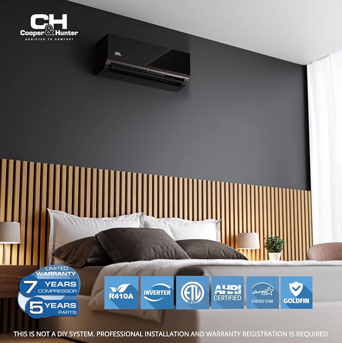 Olivia Series Midnight Edition, 9,000 BTU, 115V, 23 SEER, Ductless Mini Split AC/Heater with Installation, alternate product