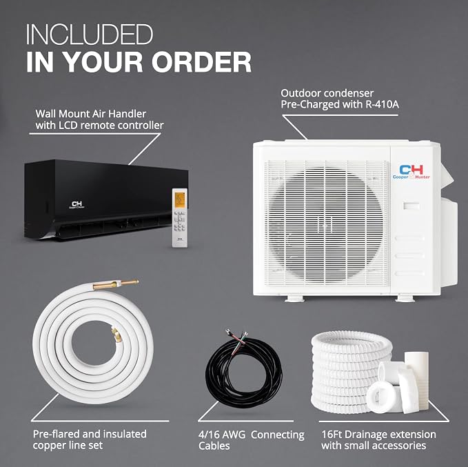 Olivia Series Midnight Edition, 9,000 BTU, 115V, 23 SEER, Ductless Mini Split AC/Heater with Installation, alternate product