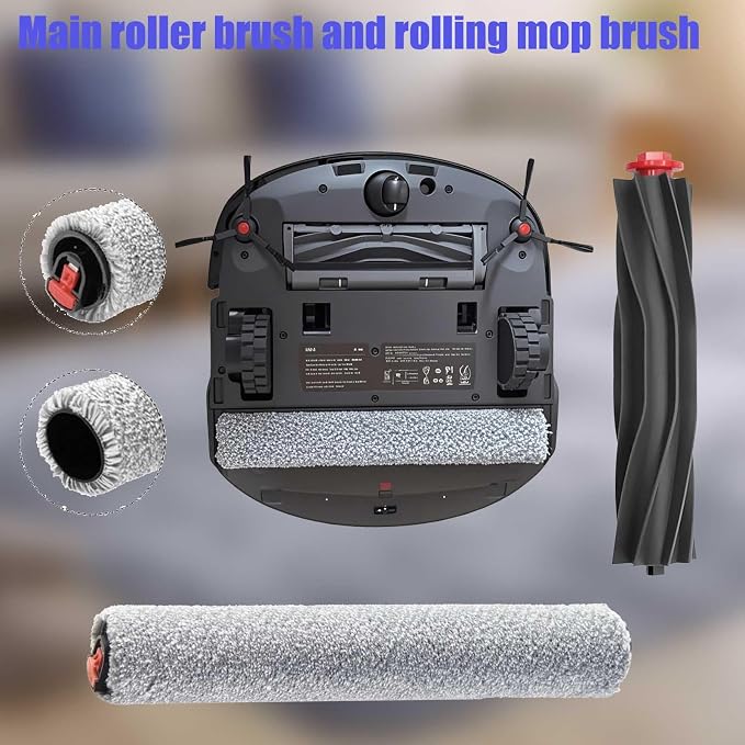 Omni S1 Pro Replacement Parts Accessories for Omni S1/S1 Pro Robot Vacuum: Main Brush X1, Side Brush X6, Washable Filter