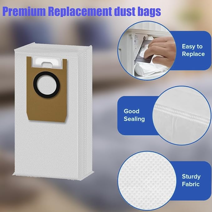 Omni S1 Pro Replacement Parts Accessories for Omni S1/S1 Pro Robot Vacuum: Main Brush X1, Side Brush X6, Washable Filter