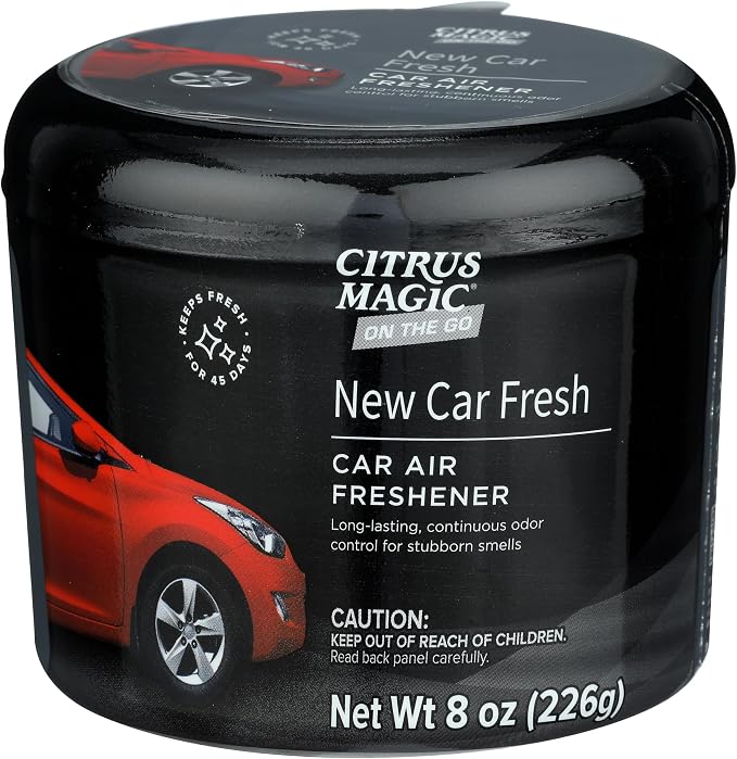 On The Go Odor Absorbing Solid Air Freshener, Luxurious New Car, 8-Ounce, Pack of 3, alternate product view 2