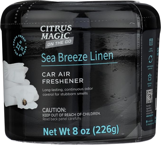 On The Go Odor Absorbing Solid Air Freshener, Sea Breeze Linen, 8-Ounce, Pack of 1, product image