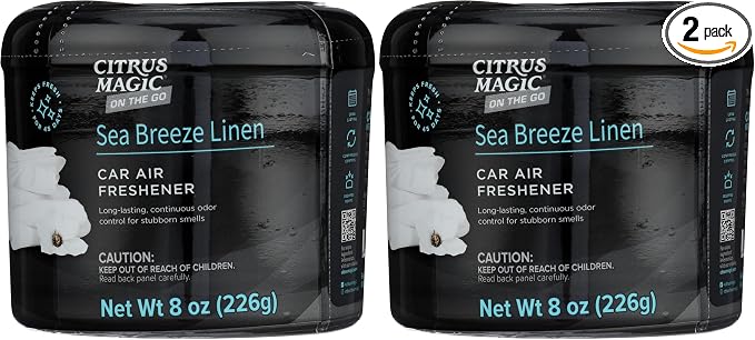 On The Go Odor Absorbing Solid Air Freshener, Sea Breeze Linen, 8-Ounce, Pack of 2, product image