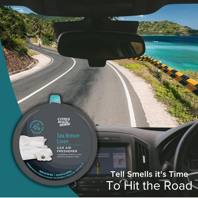 On The Go Odor Absorbing Solid Air Freshener, Sea Breeze Linen, 8-Ounce, Pack of 2, alternate product view 3