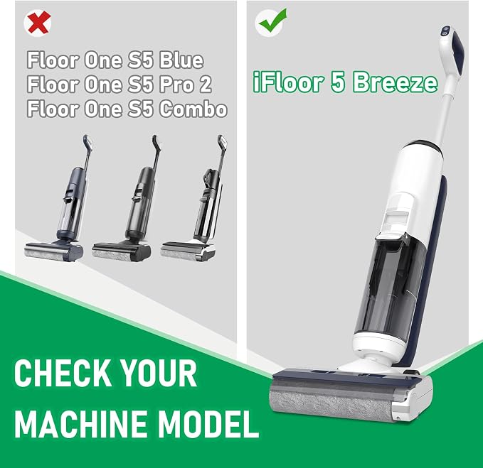 Only iFLOOR 5 Breeze Roller Brush Replacement and Vacuum Filter Kit Compatible with iFloor 5 Breeze Wet Dry Vacuum