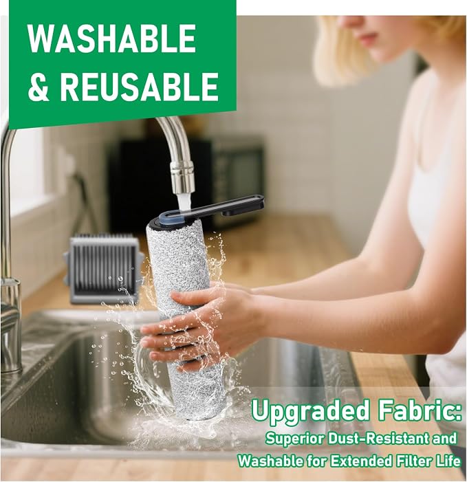 Only iFLOOR 5 Breeze Roller Brush Replacement and Vacuum Filter Kit Compatible with iFloor 5 Breeze Wet Dry Vacuum