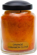 Orange Cinnamon Clove Baby Scented Glass Jar Candle (6oz) with Lid & True to Life Fragrance Made in USA, product image