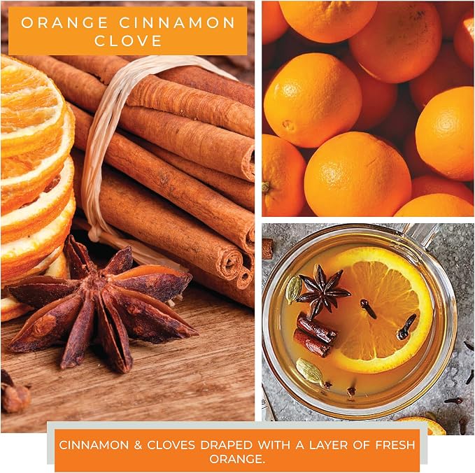 Orange Cinnamon Clove Baby Scented Glass Jar Candle (6oz) with Lid & True to Life Fragrance Made in USA, alternate product