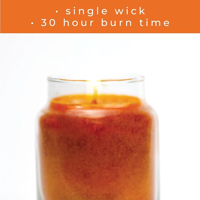 Orange Cinnamon Clove Baby Scented Glass Jar Candle (6oz) with Lid & True to Life Fragrance Made in USA, alternate product