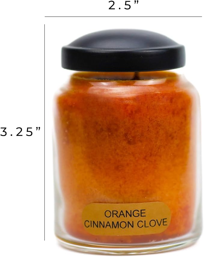 Orange Cinnamon Clove Baby Scented Glass Jar Candle (6oz) with Lid & True to Life Fragrance Made in USA, alternate product